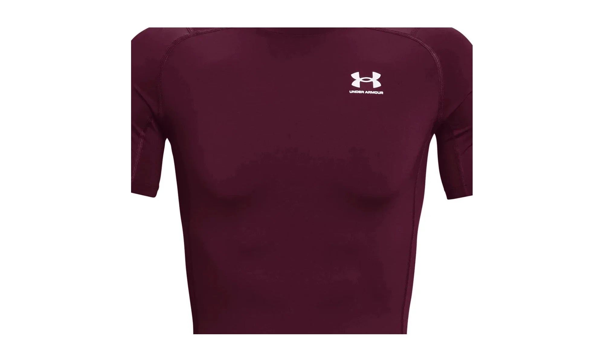 HeatGear Compression Short Sleeve "Maroon / White" 1361518 609