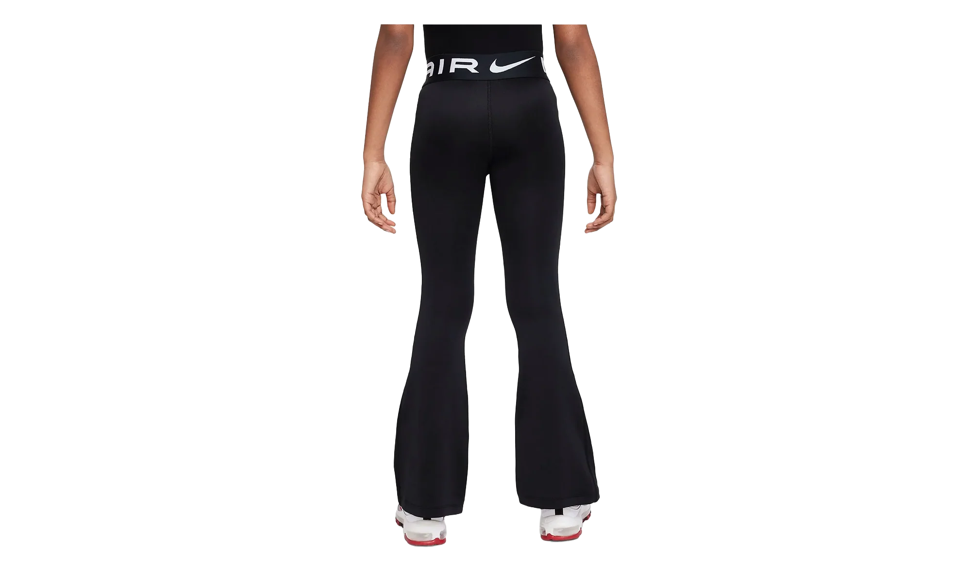 Air Essential Girls' High-Waisted Flared Leggings GS "Black / White" FD2963 010