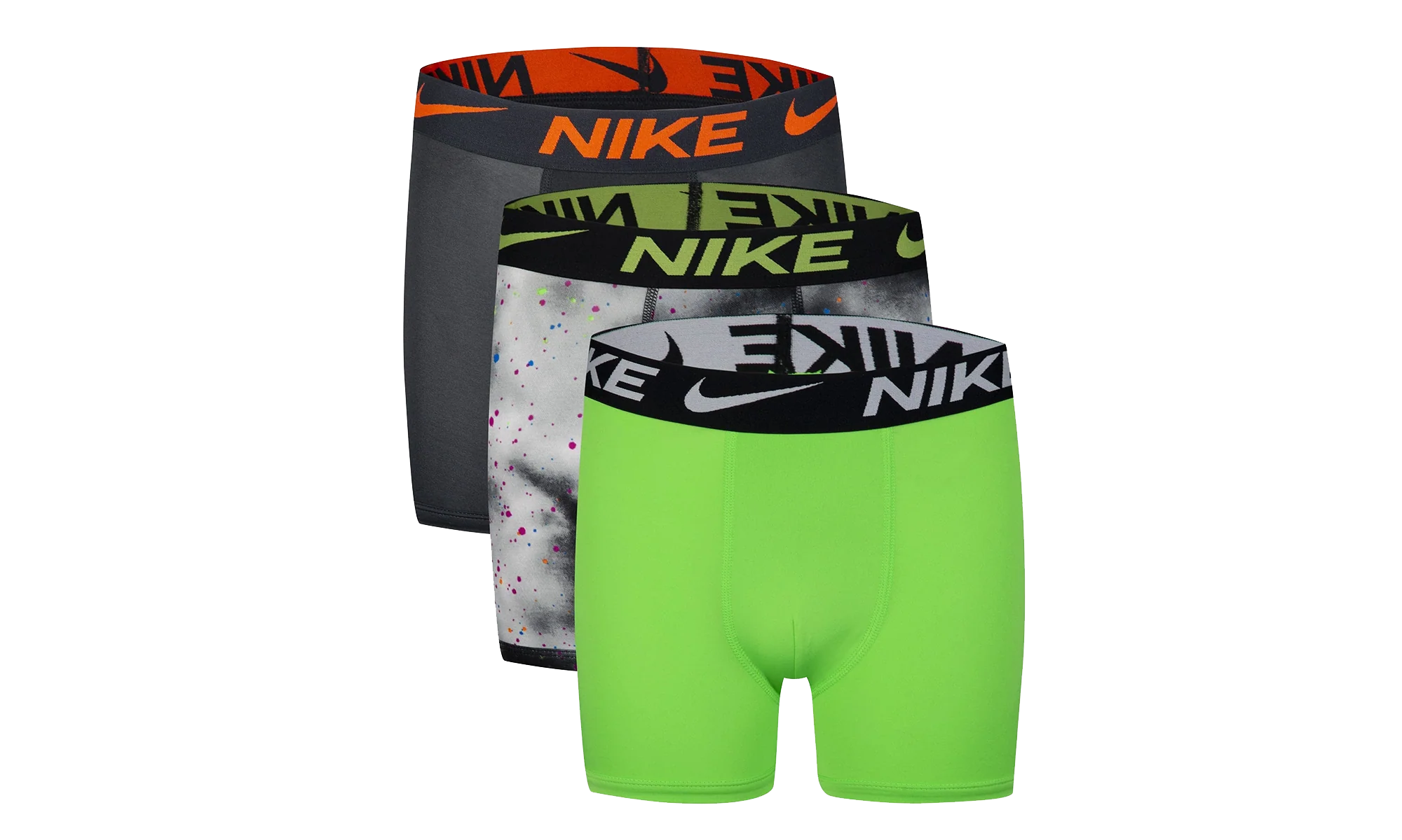 Essentials Boxer Briefs Underwear (3 Pack) GS "Black / Grey / Green" 9N0845 E7O