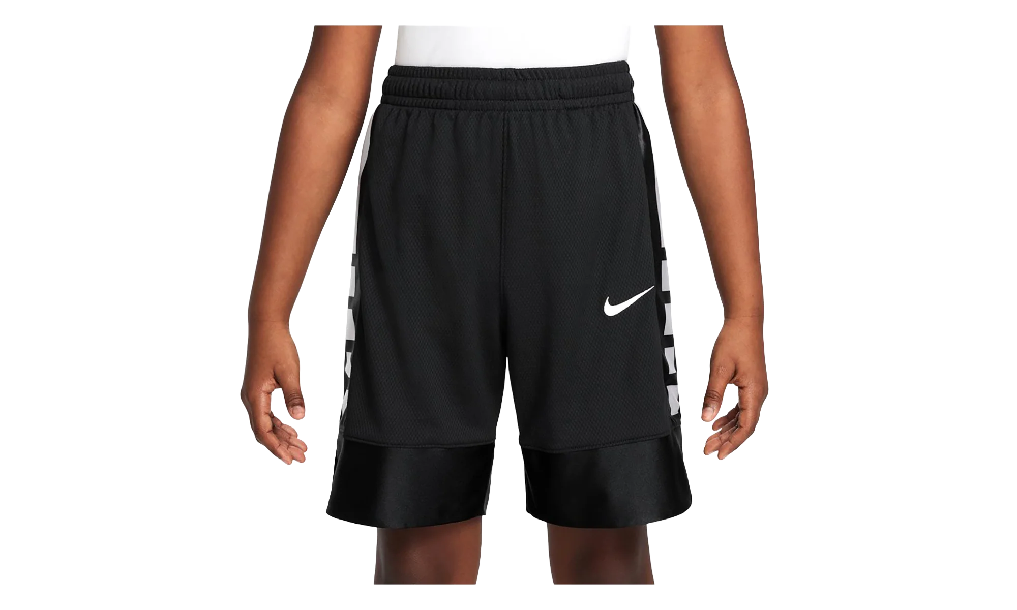 Dri-Fit Elite Stripe Basketball Shorts GS "Black White" FN8326 010