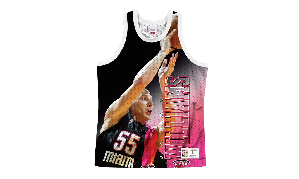 NBA Behind The Back Jersey "Miami Heat Jason Williams" MSTKMI19002 MHEWHITJWI