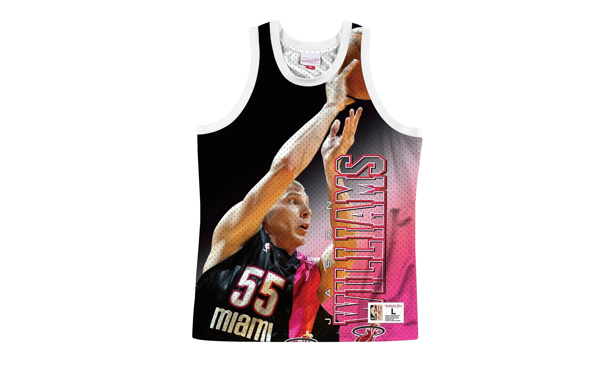NBA Behind The Back Jersey "Miami Heat Jason Williams" MSTKMI19002 MHEWHITJWI