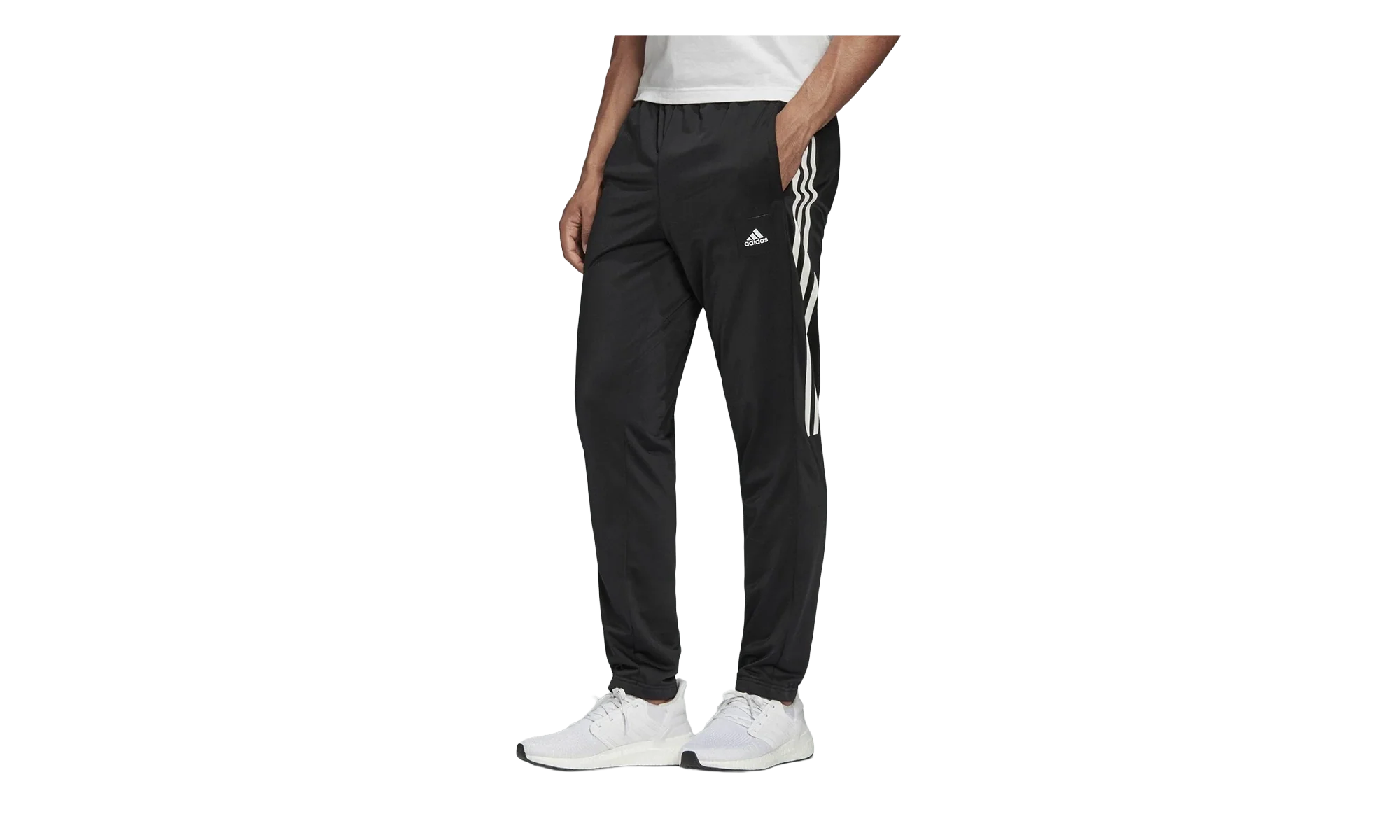 ESSENTIALS 3-STRIPES TAPERED TRICOT PANTS "Black" FK3157