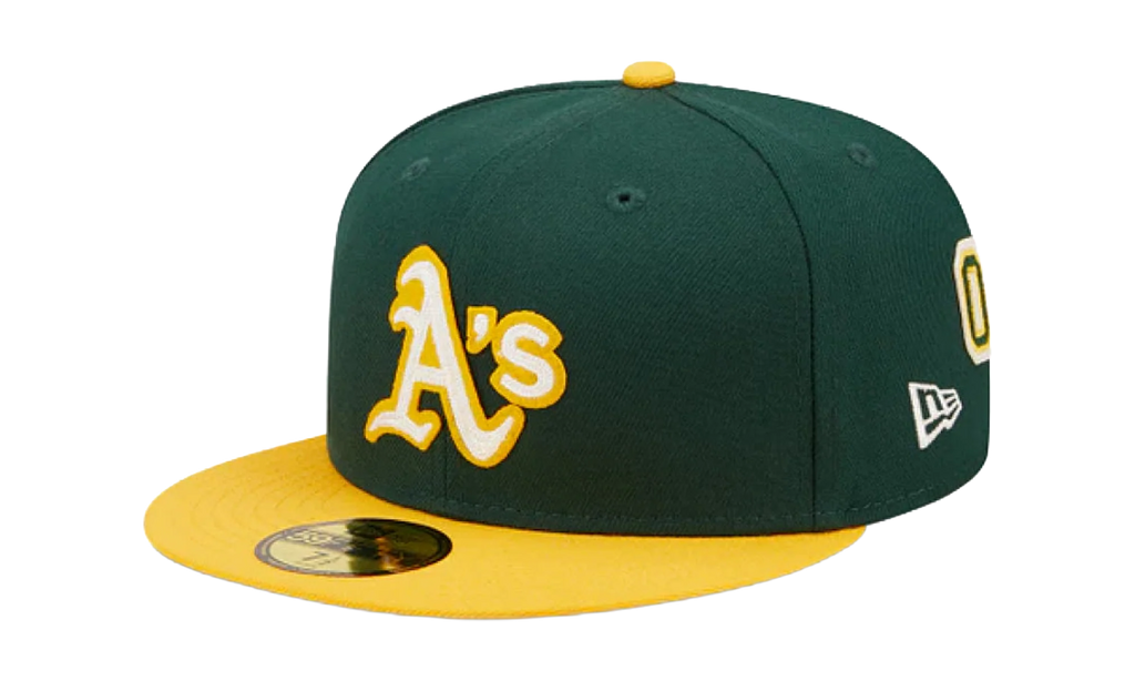 59FIFTY Oakland Athletics Letterman Fitted Hat "Green / Yellow" 60296438