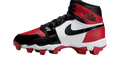 Air Jordan 1 Mid Cleat GS "Patent Bred Toe" HF6883 601