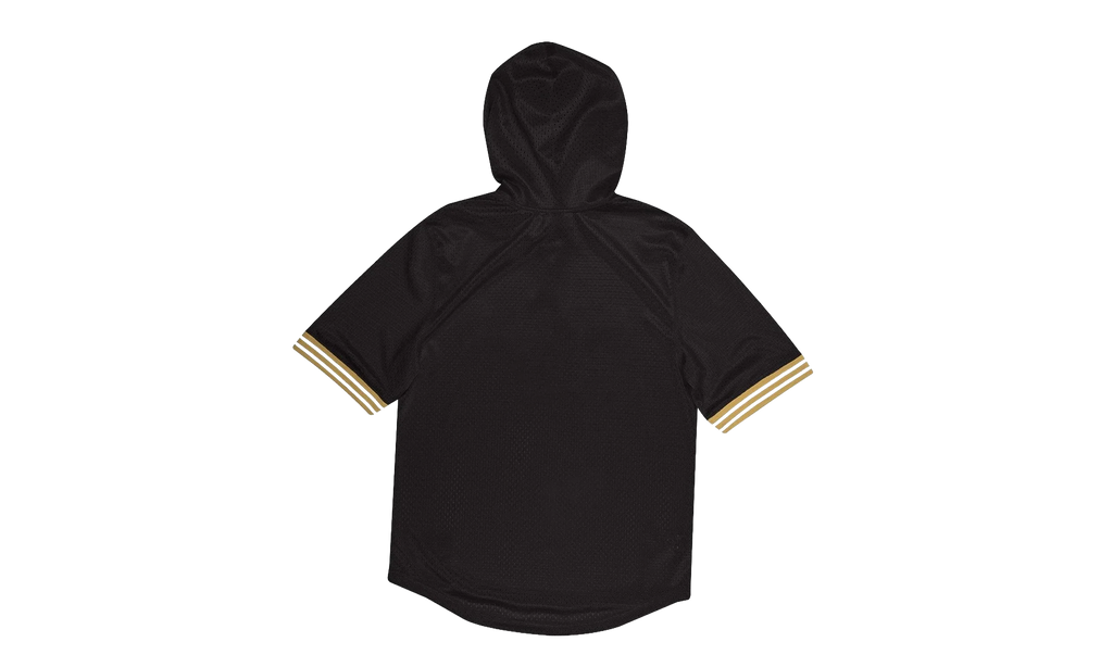 NFL Unbeaten Short Sleeve Mesh Hoodie "New Orleans Saints - Black" MSHSAJ19029 NOSBLCK