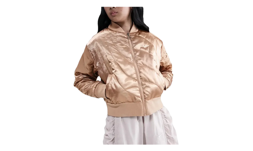 Kids’ Sportswear Bomber Jacket "Hemp / White" HQ9375 200