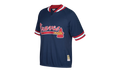 MLB Authentic Batting Practice 1/4 Zip Jersey "1991 Atlanta Braves – Navy" ABQZ3001 ABR91PPPNAVY