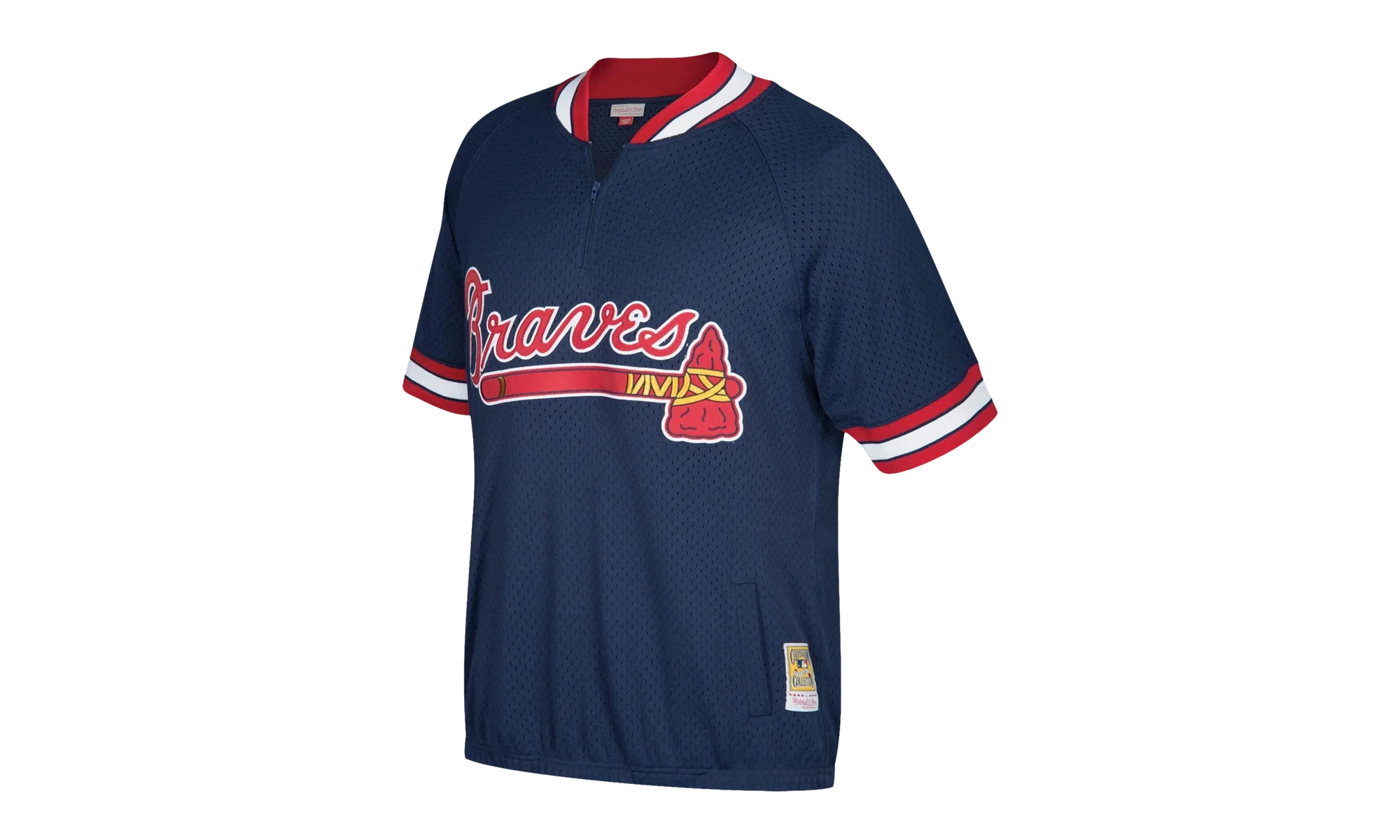 MLB Authentic Batting Practice 1/4 Zip Jersey "1991 Atlanta Braves – Navy" ABQZ3001 ABR91PPPNAVY