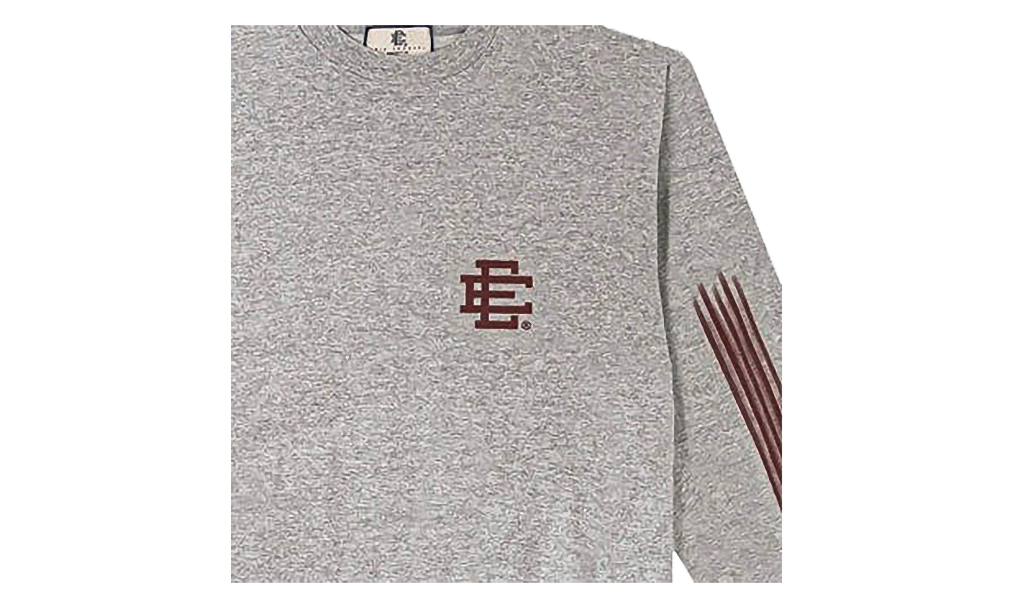 EE LONG SLEEVE T-SHIRT "SS25 - Heather Grey/Maroon" EE646