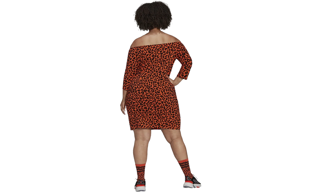 Printed Dress X Rich Mnisi Shirt "True Orange / Black" HD7156