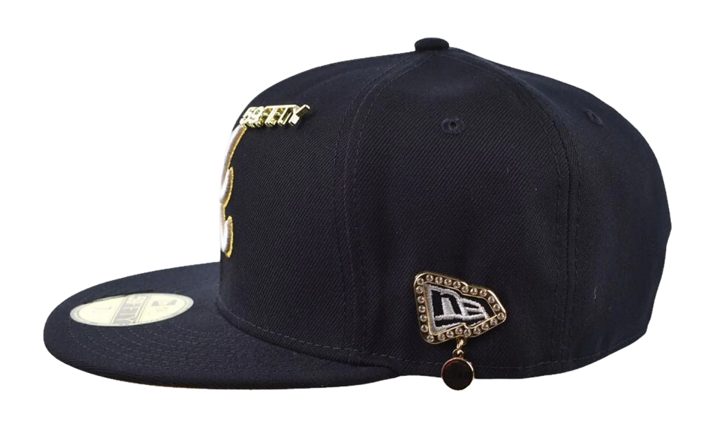 59FIFTY Atlanta Braves Fitted Hat "Navy / Gold" 60750701