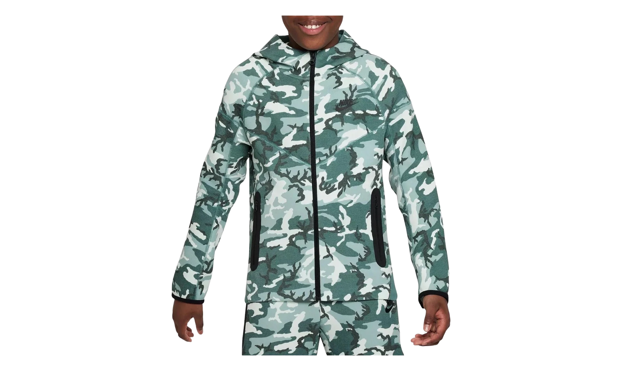 Sportswear Tech Fleece Full Zip GS "Green Camo" FN9118 361
