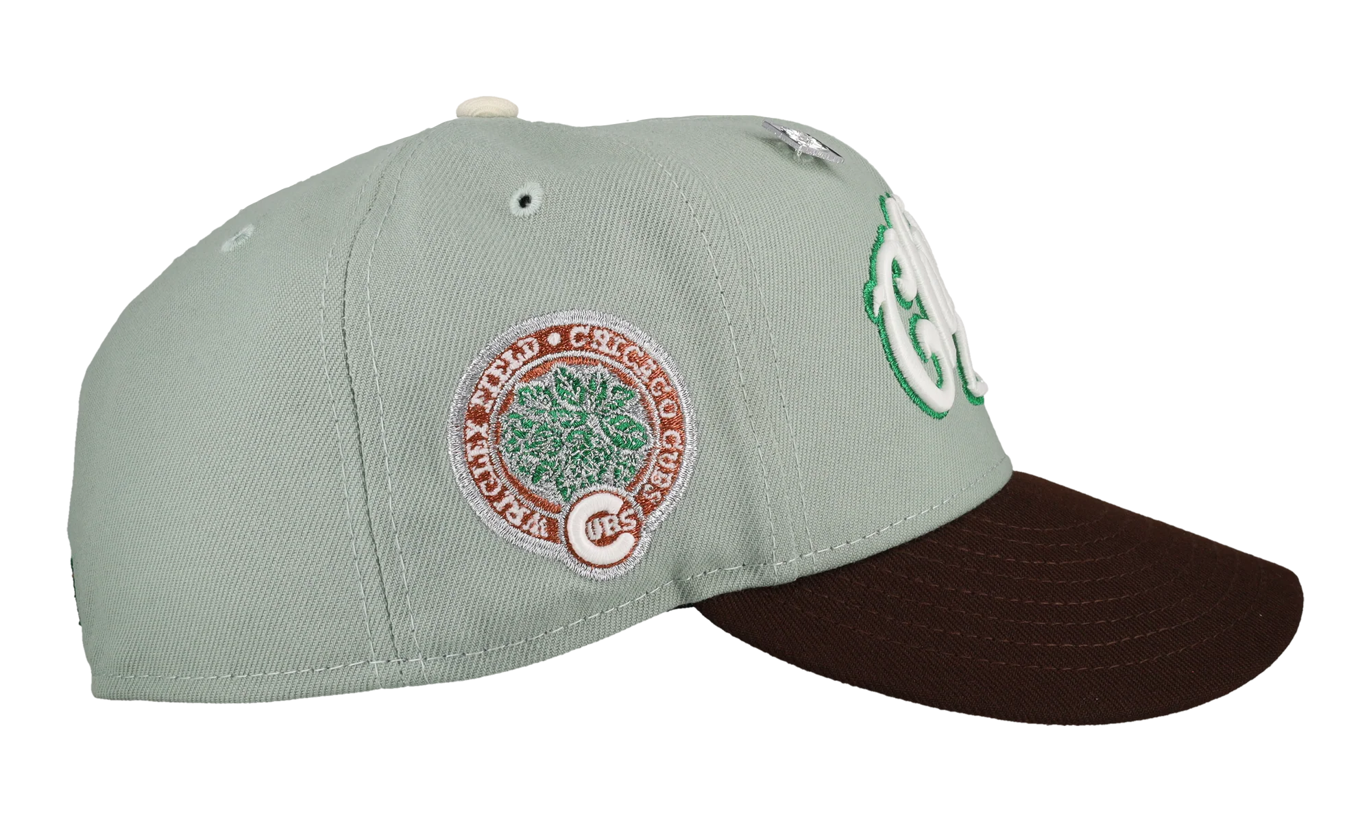 59FIFTY Chicago Cubs Wrigley Field Fitted Hat "Seafoam" NE443