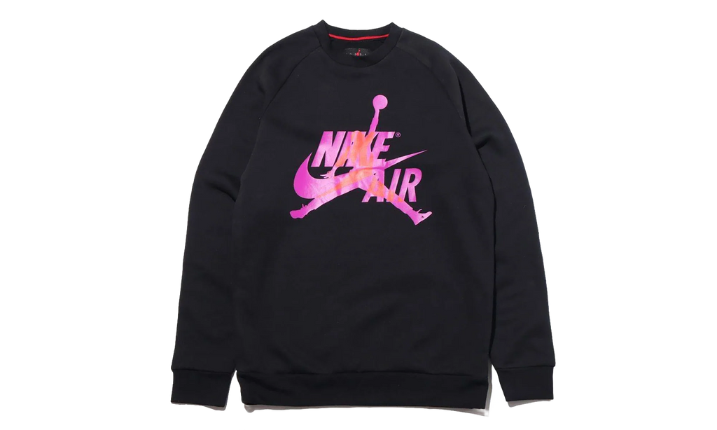 Air Jordan Jumpman Classics Crewneck Sweatshirt "Black / Vivid Purple / Orange" BV6006 011