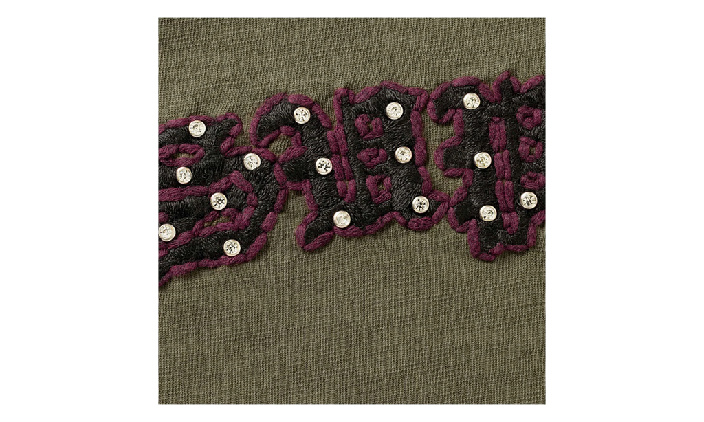Rhinestone Raglan S/S Top "SS26- olive" SU27323
