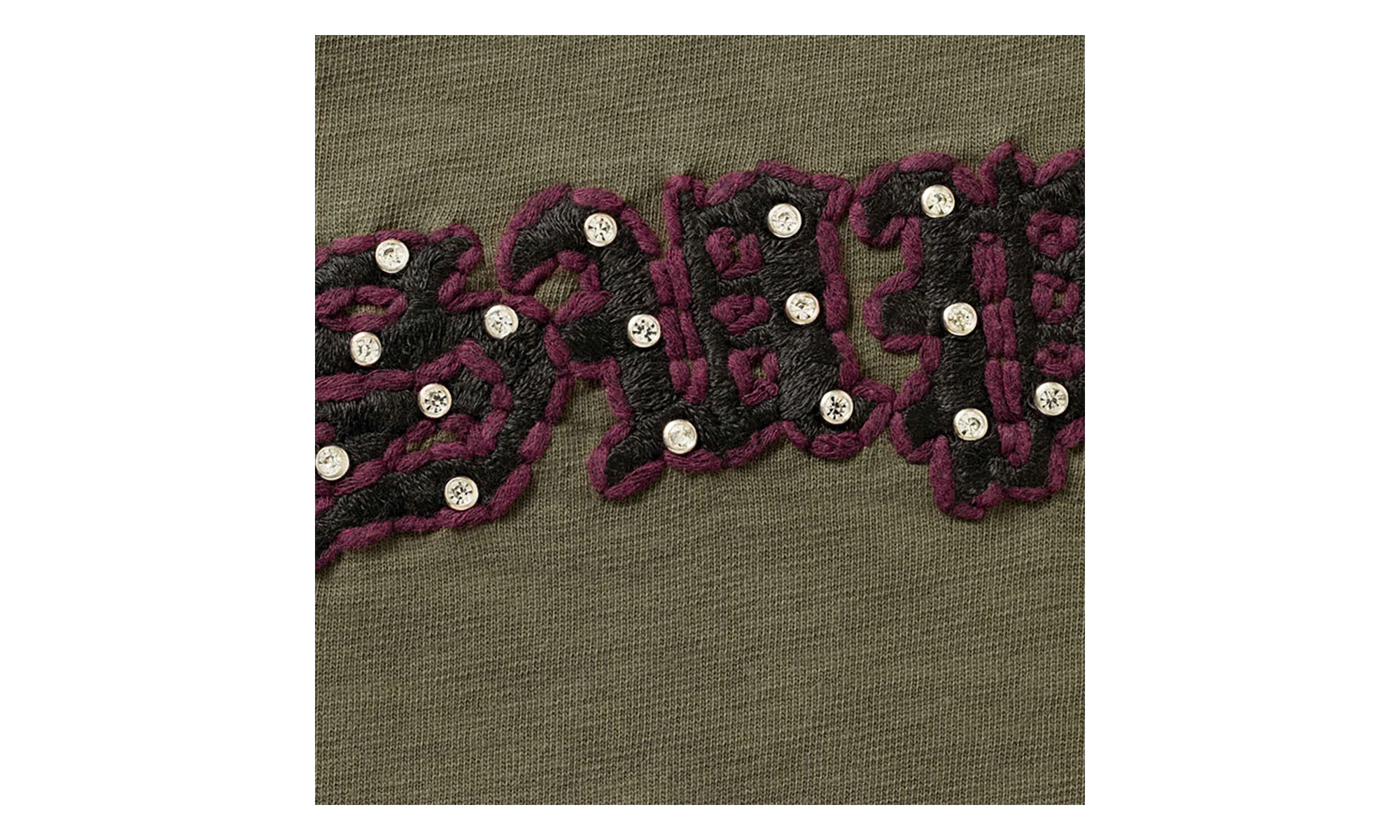 Rhinestone Raglan S/S Top "SS26- olive" SU27323