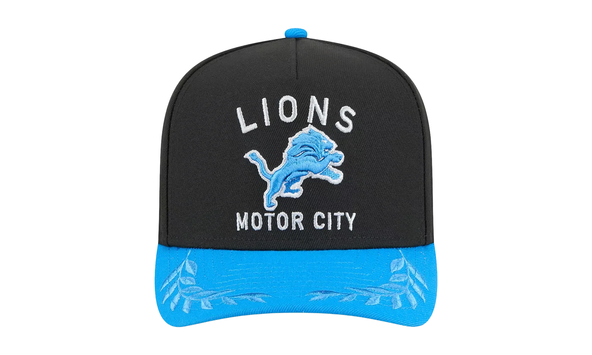 9FIFTY Detroit Lions NFL A Frame Snapback Hat "Black / Blue" NE105