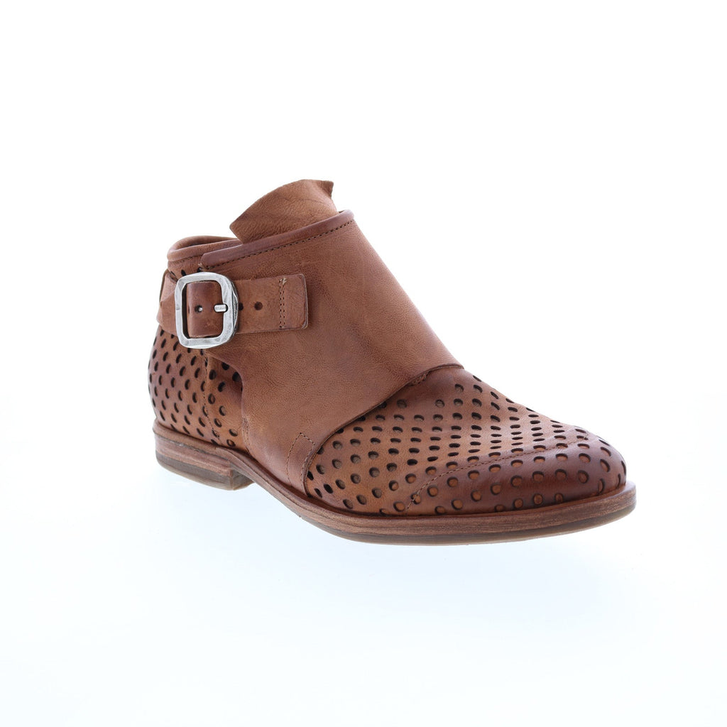 Zari 630253-101 Womens Brown Leather Ankle & Booties Boots