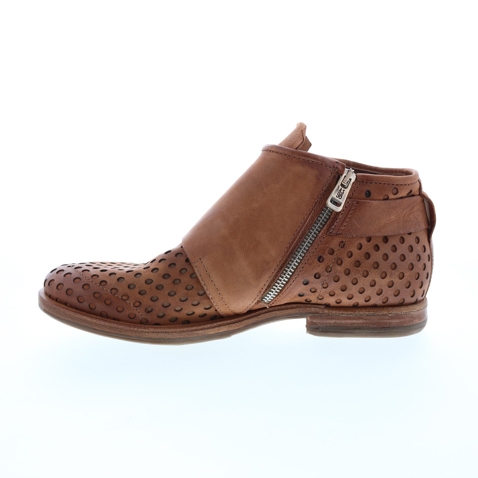 Zari 630253-101 Womens Brown Leather Ankle & Booties Boots