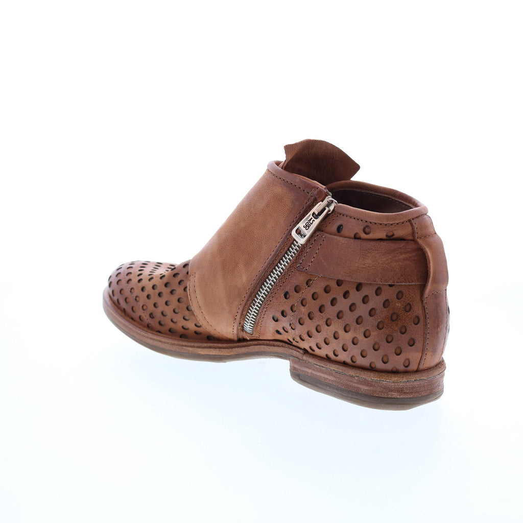 Zari 630253-101 Womens Brown Leather Ankle & Booties Boots