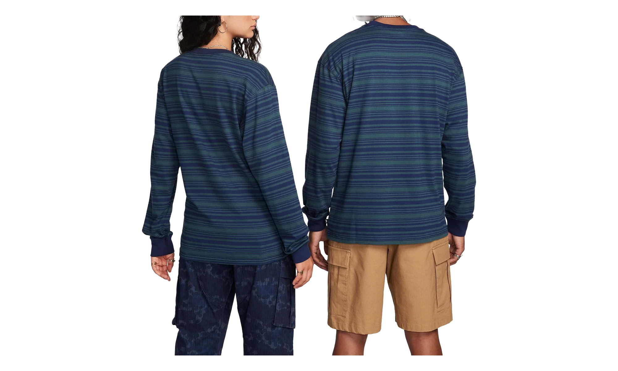 SB Long Sleeve Skate T-Shirt "Midnight Navy / Deep Jungle" FN4643 410