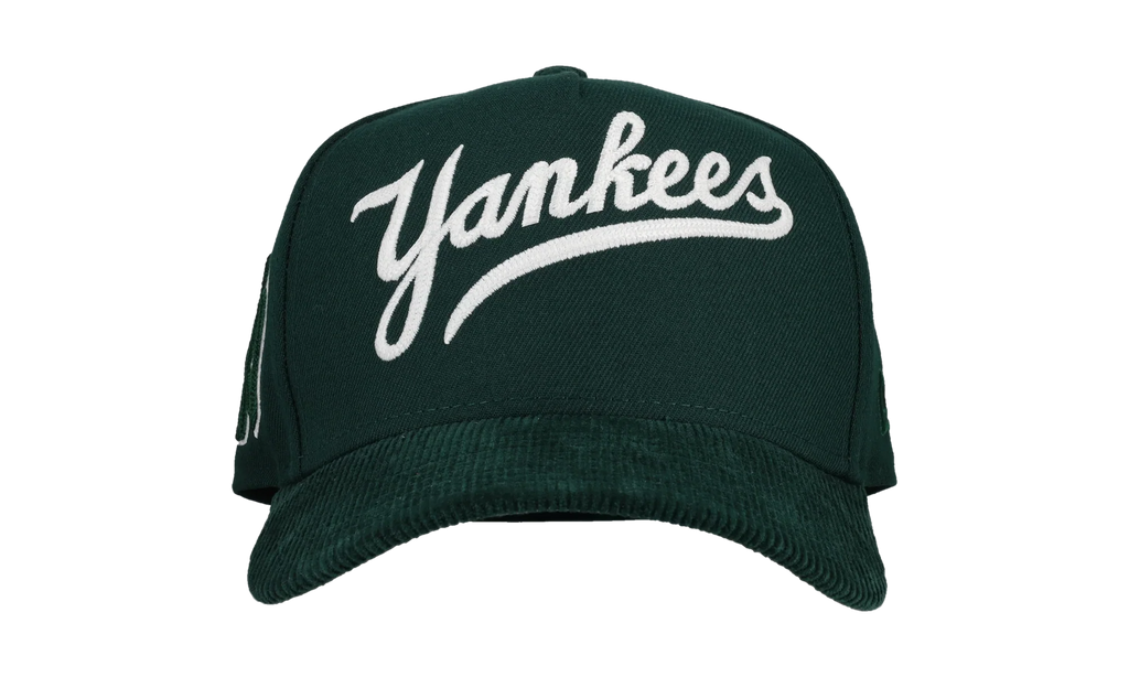 9FIFTY New York Yankees A Frame Snapback Hat "Chainstitch - Corduroy Green" 44531120832700
