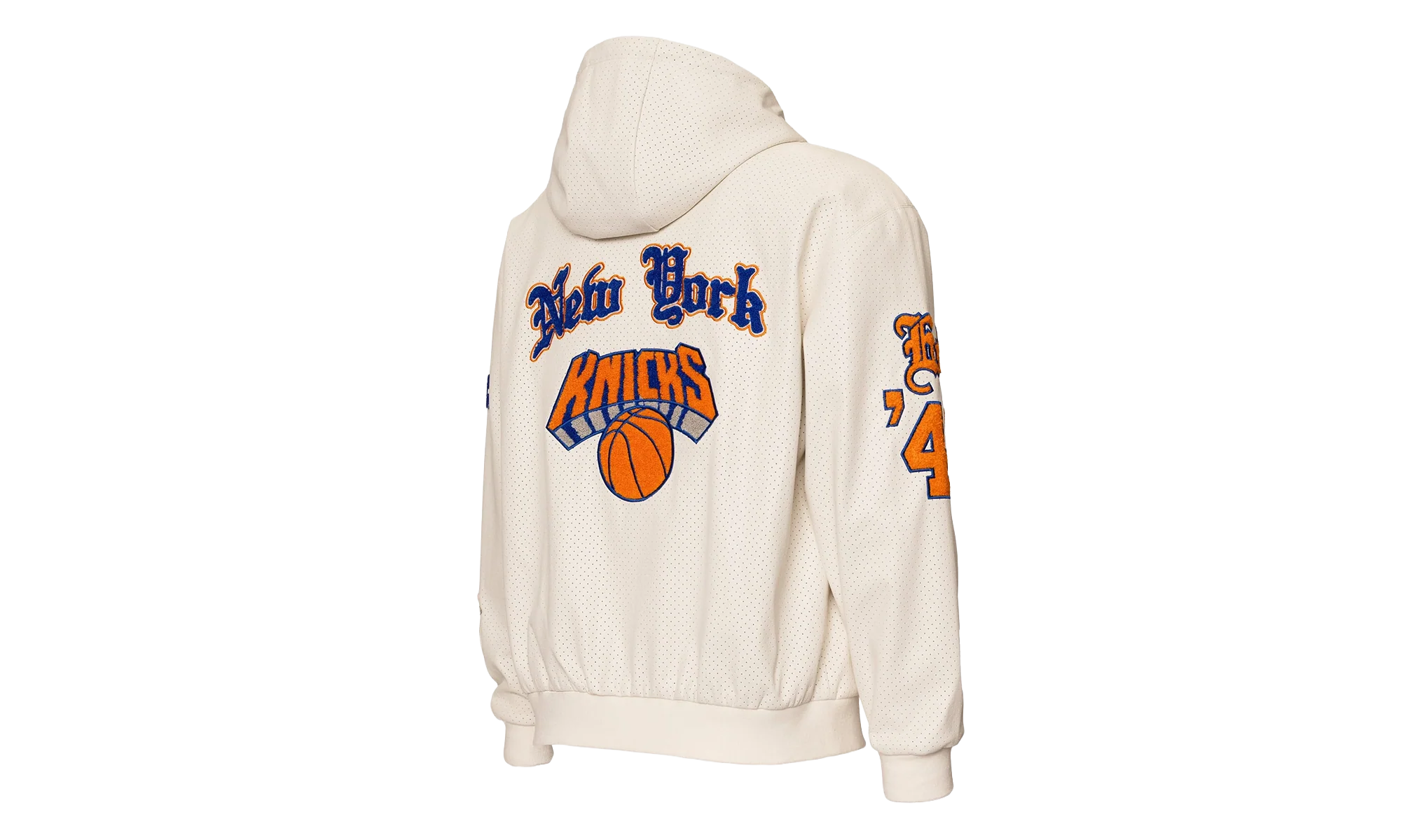 Lightweight Vegan Zip-Up Hooded Jacket "New York Knicks 1946" NBA 147WHTDE KNI