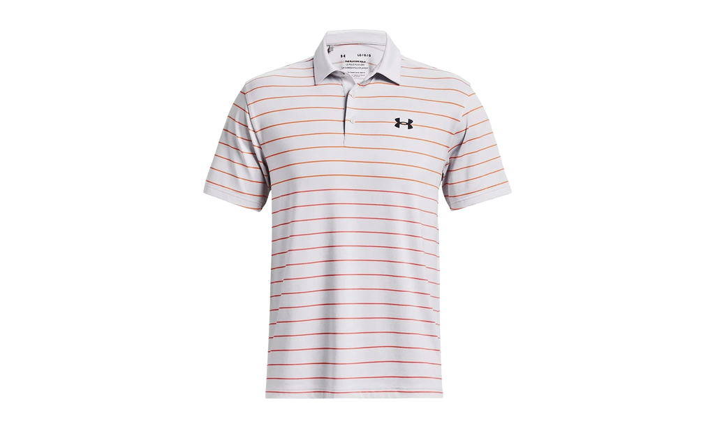Playoff 3.0 Stripe Polo "Halo Gray / Orange Blast" 1378676 014