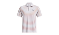Playoff 3.0 Stripe Polo "Halo Gray / Orange Blast" 1378676 014