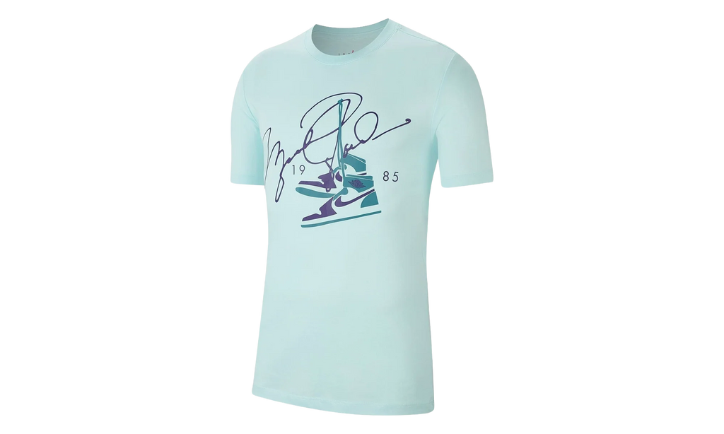 Air Jordan AJ85 Signature Short Sleeve Tee "White / Black" BQ5538 336