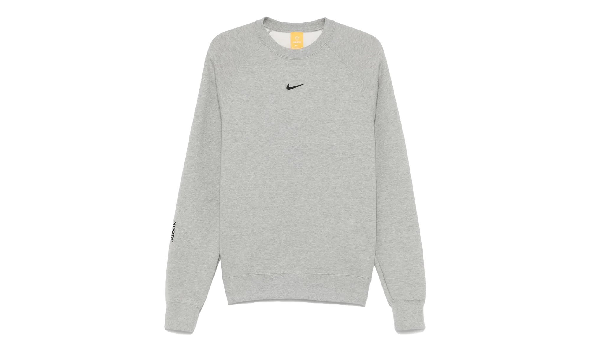 NOCTA FLEECE CS CREWNECK SWEATSHIRT "Dark Grey Heather / Matte Silver / Black" FN8160 063