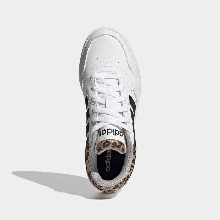 Women's adidas Hoops 3.0 Basketball Low Classic Leopard Graphic Shoes
