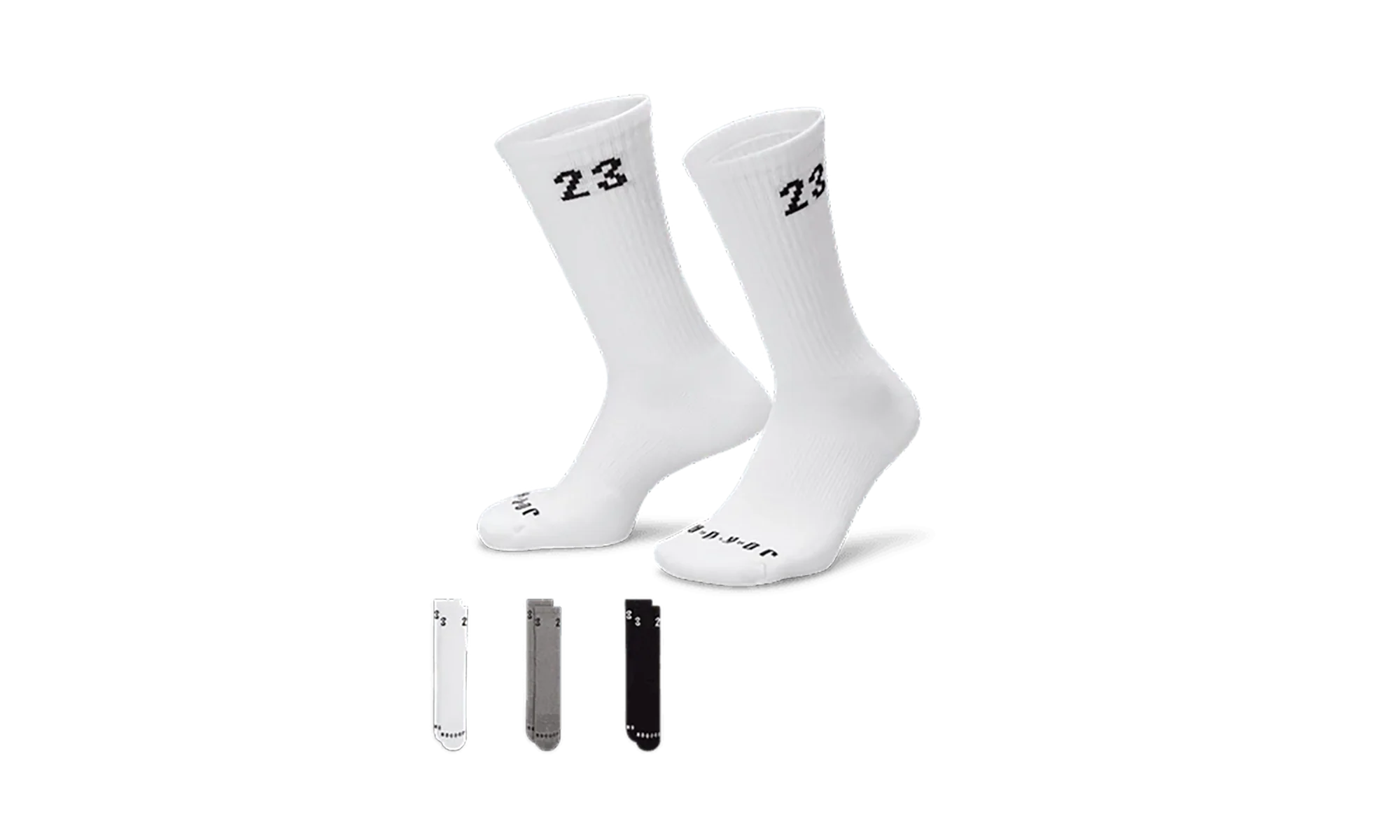 Essentials Crew Socks (3 Pairs) "Black/Grey/White" DA5718 911