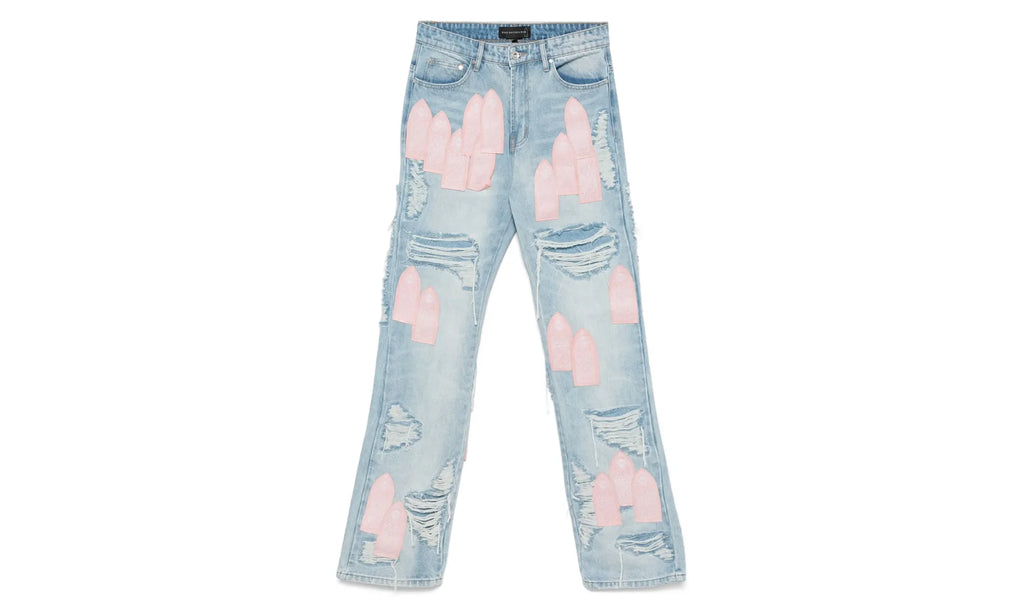 Who Decides War Jeans "Blue Easter Pink" 251389M186006