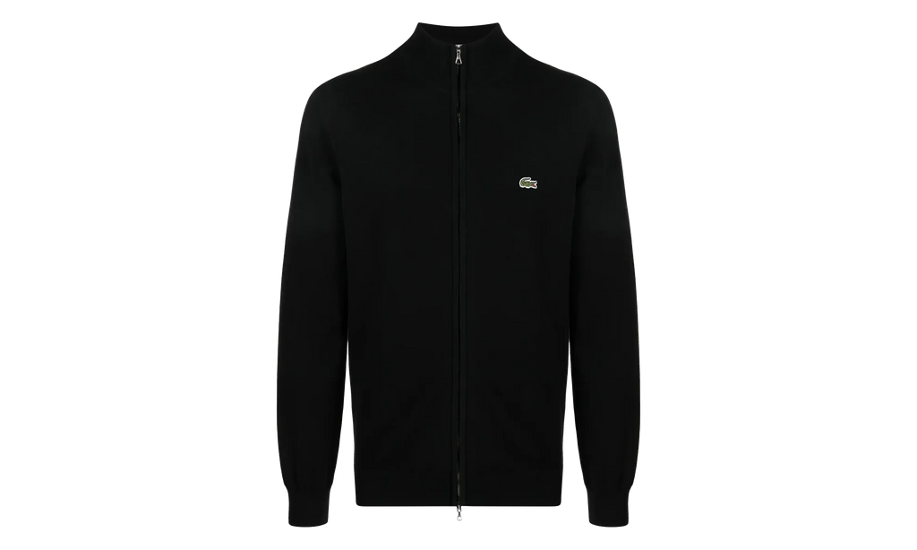 Zip-Up High-Neck Cotton Sweater "Black" AH1957 031