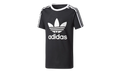 3 Stripes Tee GS "Black / White" BQ3945