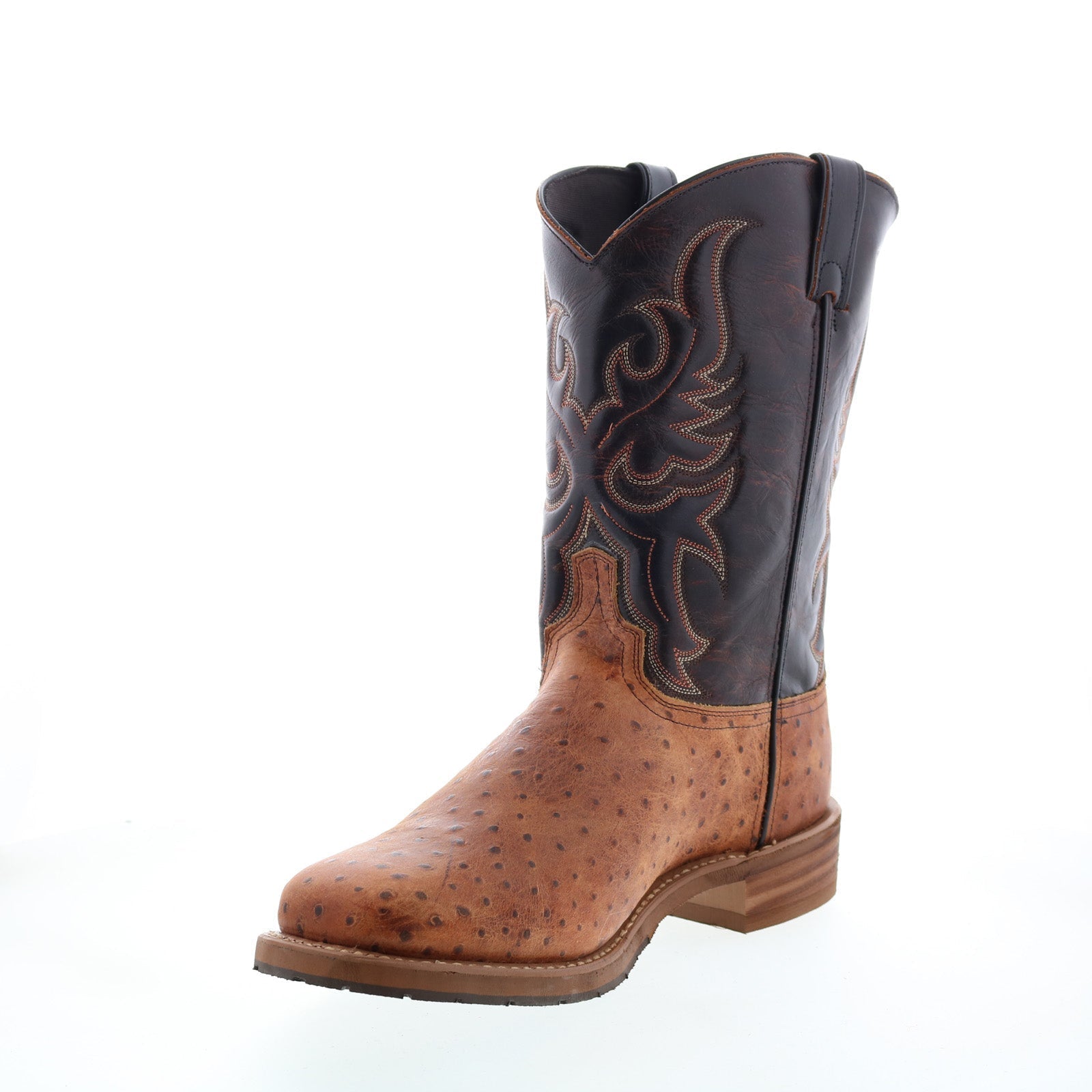 6750 Mens Brown Leather Slip On Cowboy Western Boots