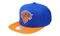 NBA Two-Tone 2.0 Hardwood Classics Fitted Cap "New York Knicks - Royal Blue / Orange" 6HSFJS19193 NYKRYOR