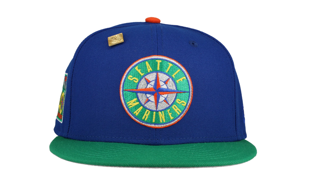 59FIFTY Seattle Mariners 40th Anniversary Patch Fitted Hat "Blue / Green" 123451295379
