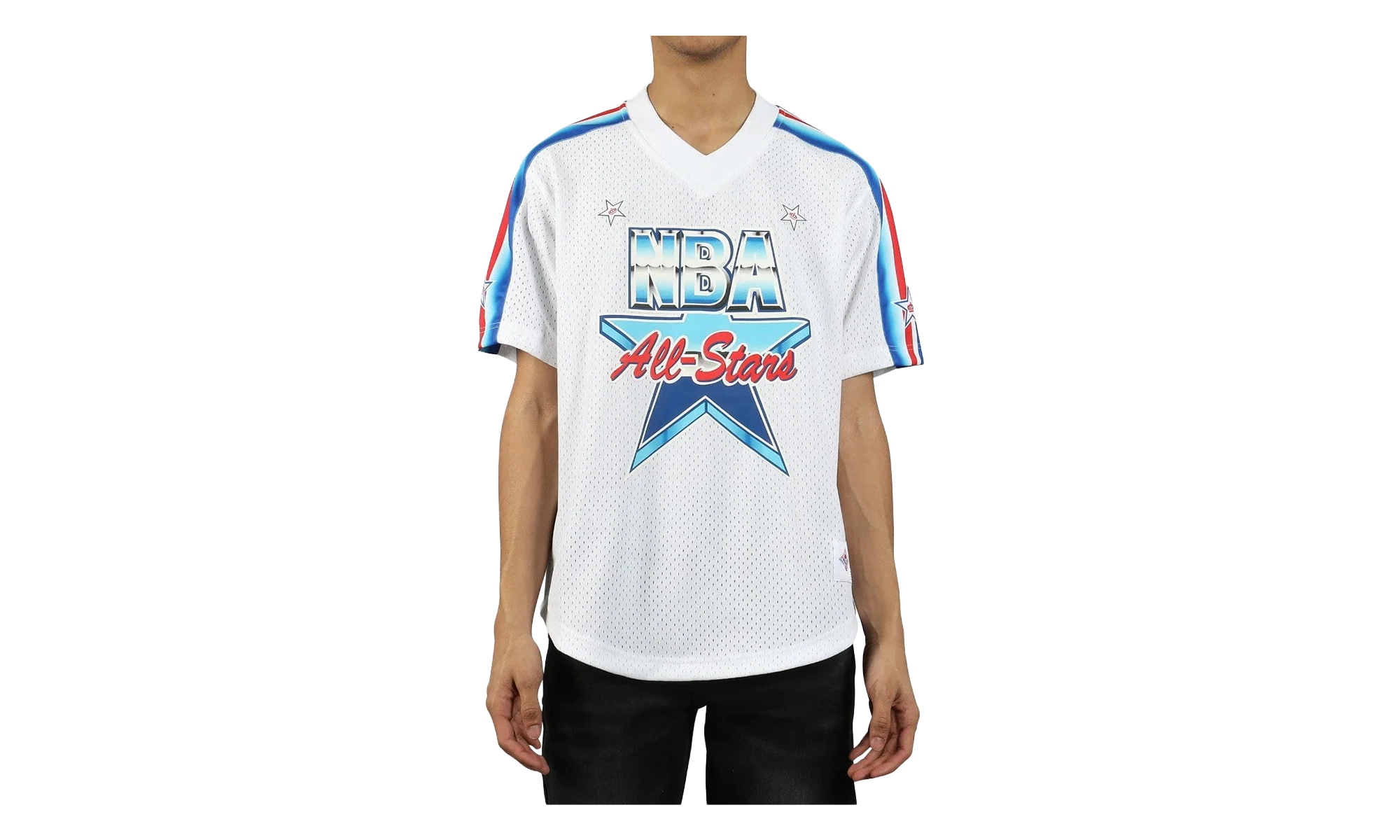 NBA Mesh V-Neck Tee "1991 All-Star Game - White" MSPOMG18025 ASGWHIT191