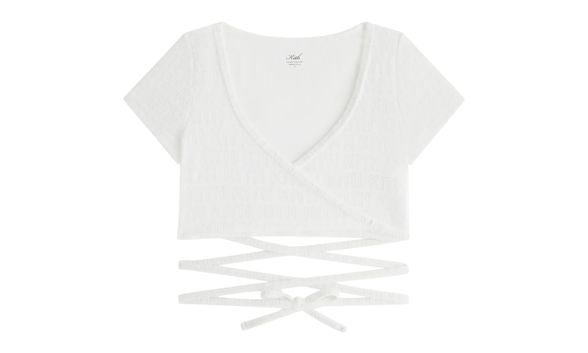 Ailee Monogram Towel Wrap Top WMNS "White" khw030648 101