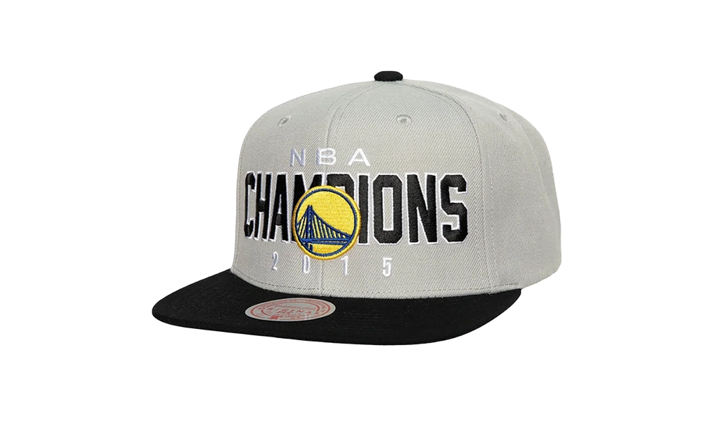 NBA Champ Hardwood Classics Snapback Cap "Golden State Warriors - Grey / Black" HHSS4512 GSWYYPPPGYBK