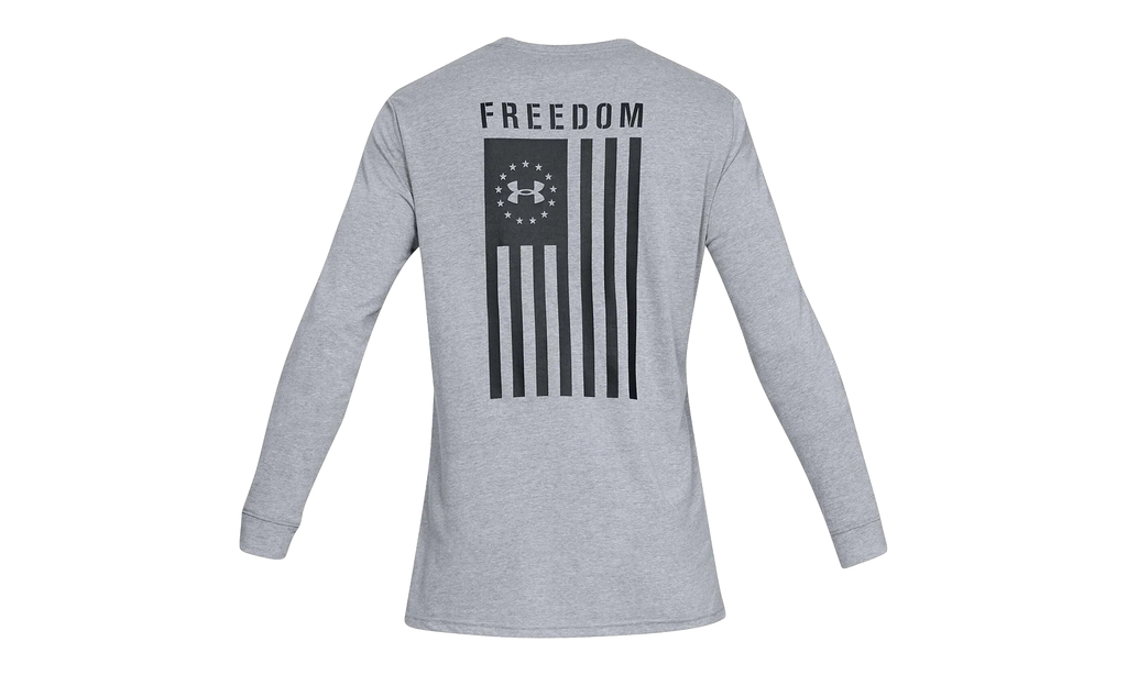 Freedom Flag Long Sleeve Tee "Steel Light Heather / Black" 1333369 035