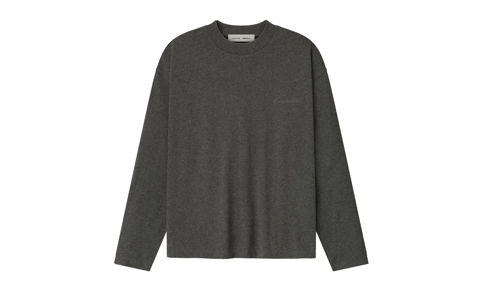Embroidered Classic Fit Long-Sleeve "Charcoal Heather" 125HO254201F