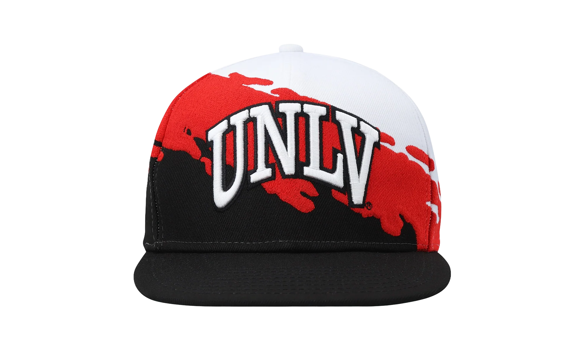 NCAA Paintbrush Snapback Cap "UNLV Rebels - White / Black" HHSS3302 LVEYYPPPWHBK