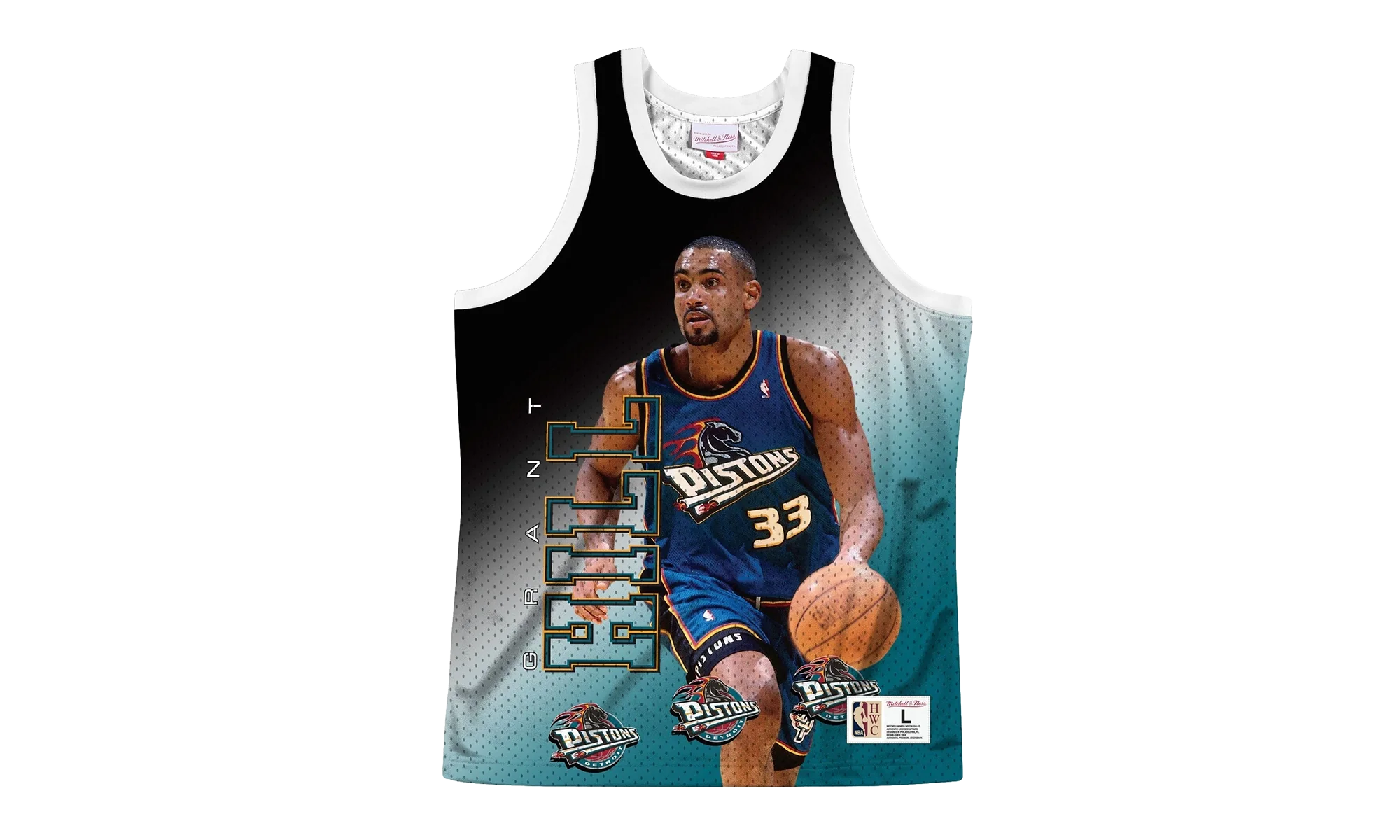 NBA Behind The Back Jersey "Detroit Pistons Grant Hill" MSTKMI19002 DPIWHITGHI
