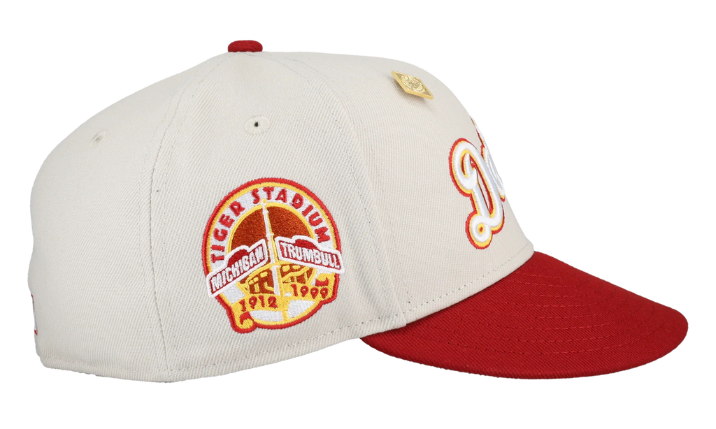 59FIFTY Detroit Tigers April 4th Collection Tiger Stadium Patch Fitted Hat "White / Red" 123451295289