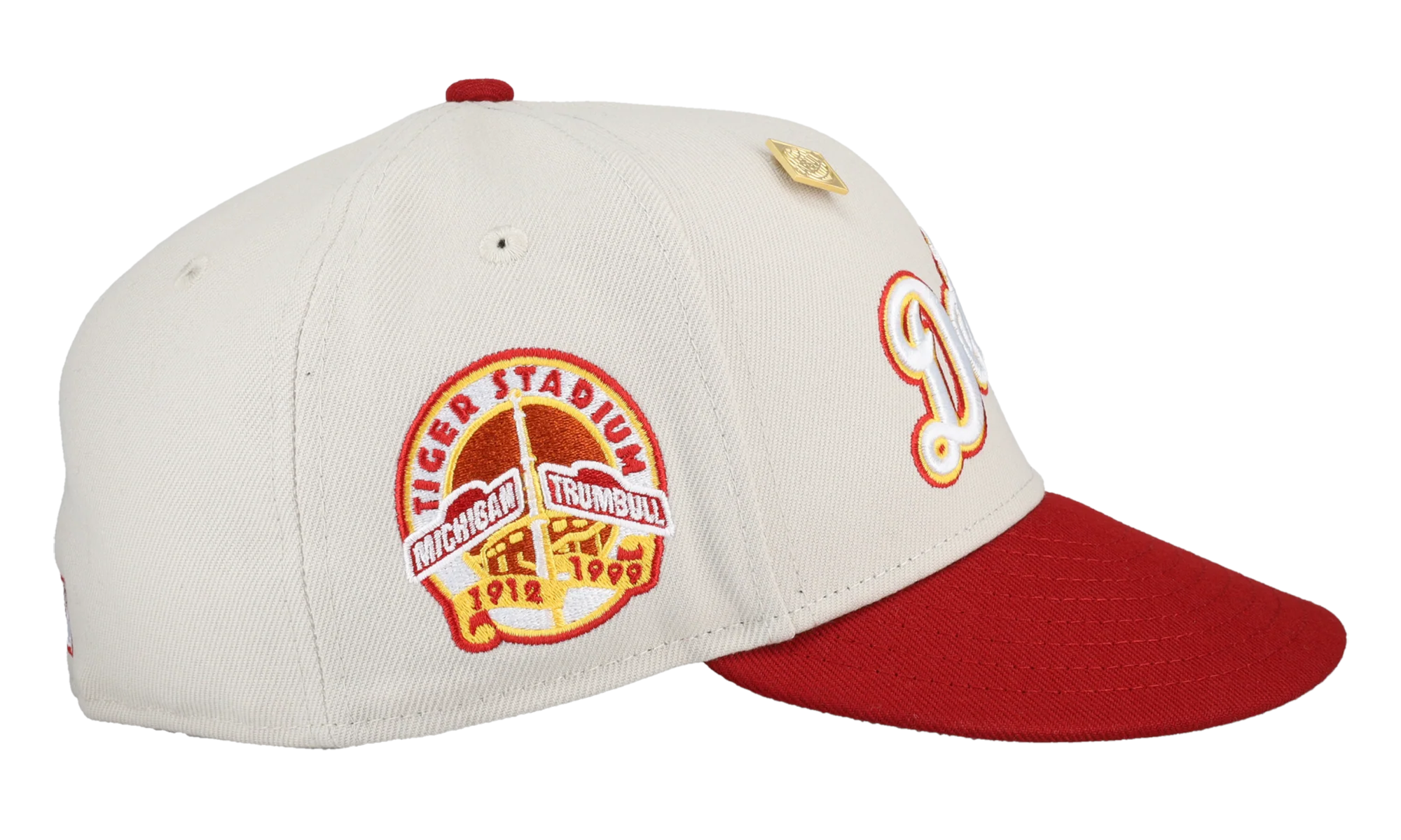 59FIFTY Detroit Tigers April 4th Collection Tiger Stadium Patch Fitted Hat "White / Red" 123451295289