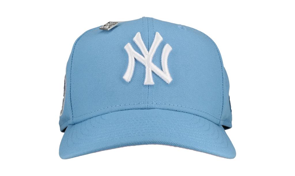 59FIFTY New York Yankees 1962 World Series Fitted Hat "Sky Blue / Pink / Metallic" 123451300845